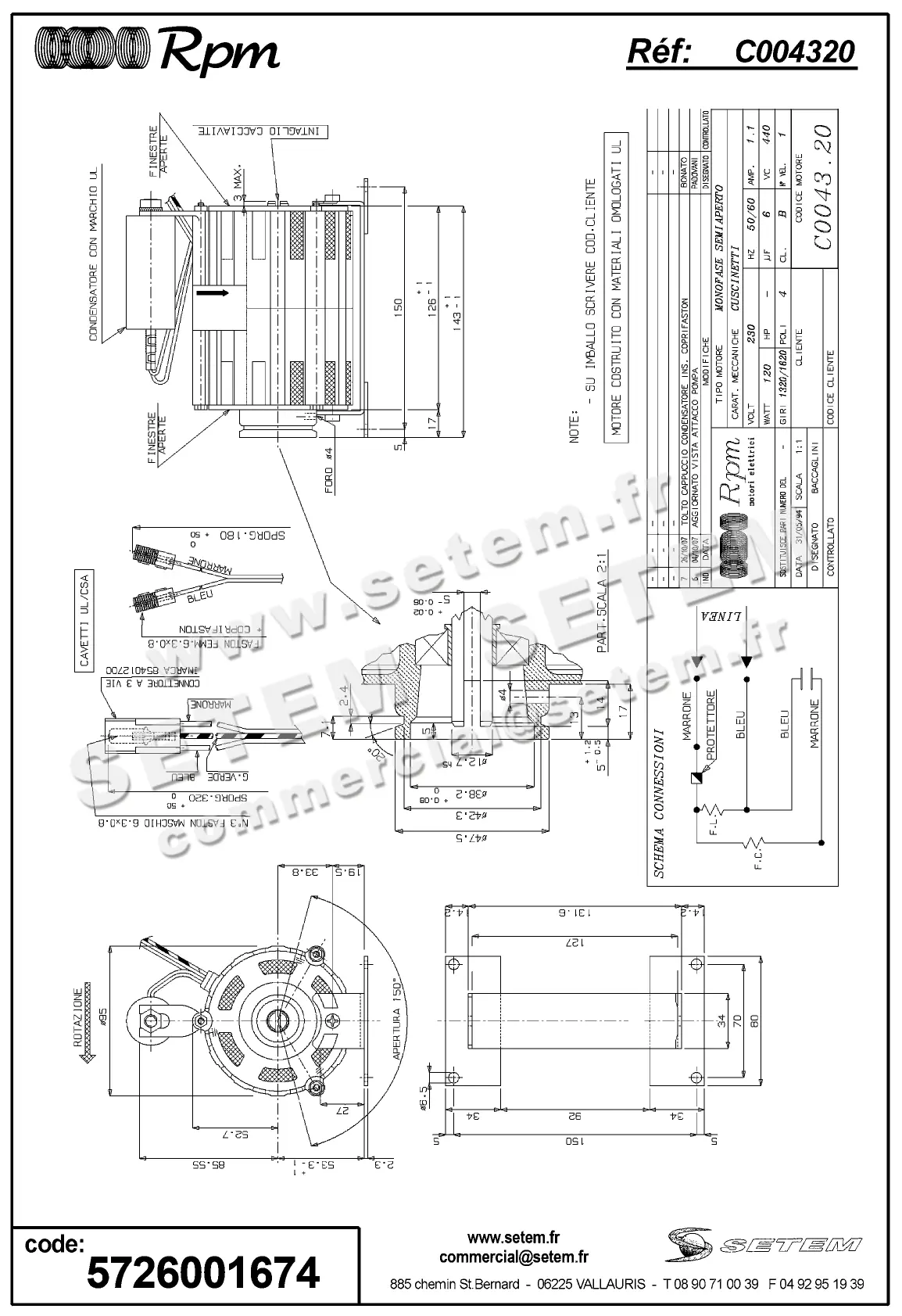 5726001674-MOTEUR RPM C004320