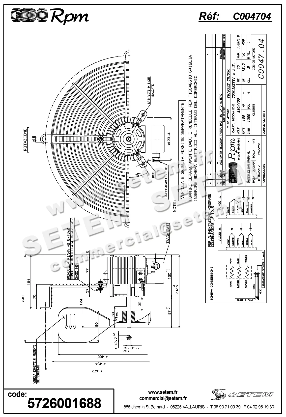 5726001688-MOTEUR RPM C004704