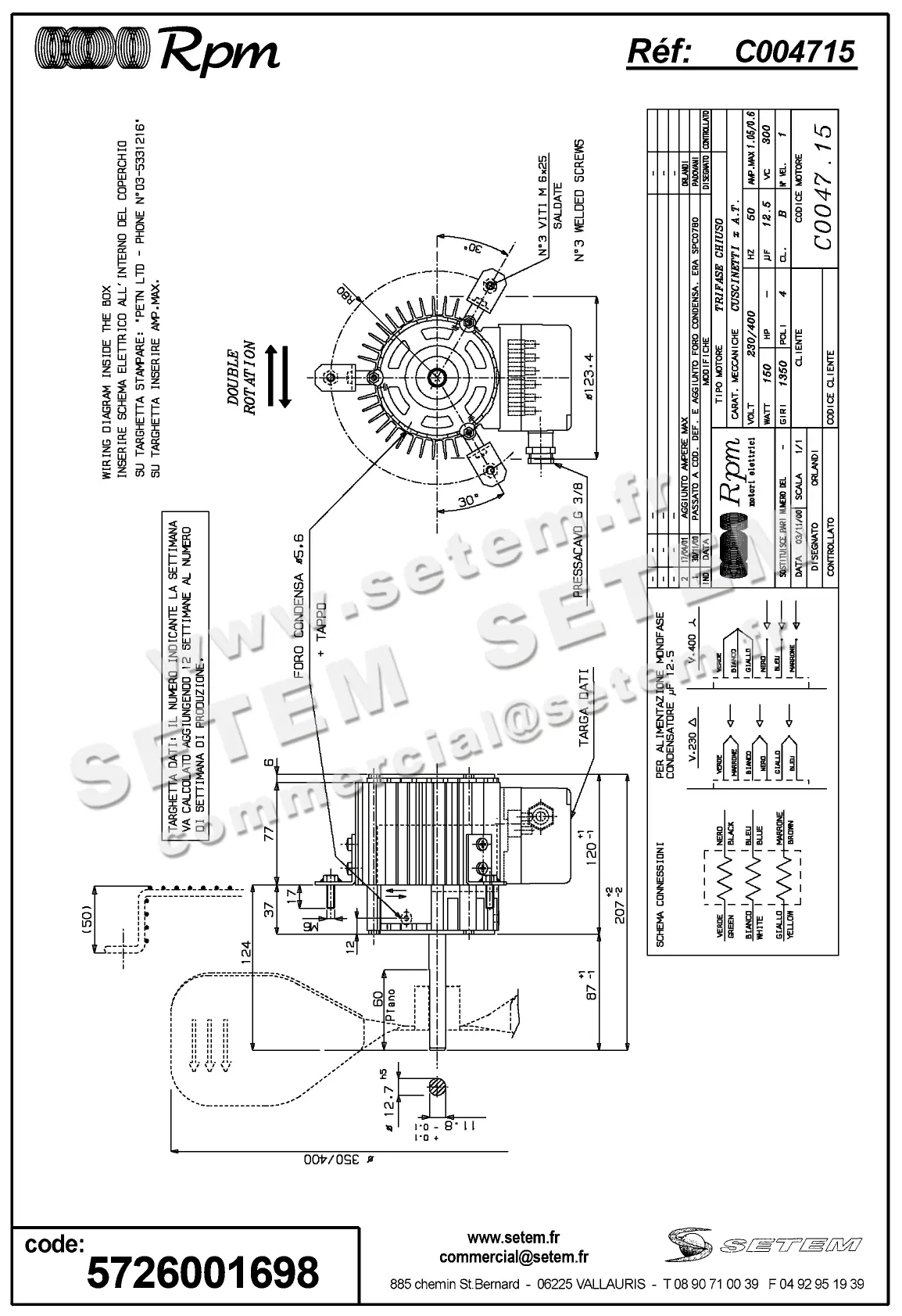 5726001698-MOTEUR RPM C004715