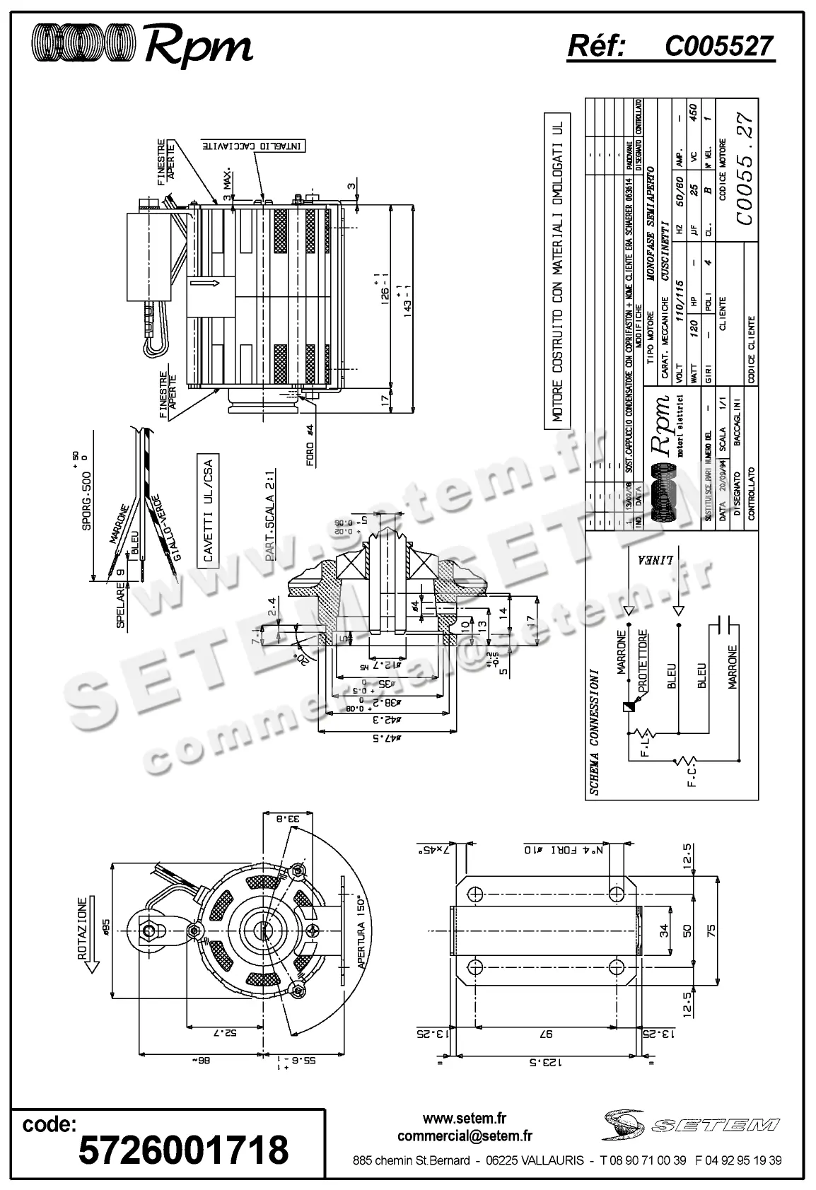5726001718-MOTEUR RPM C005527