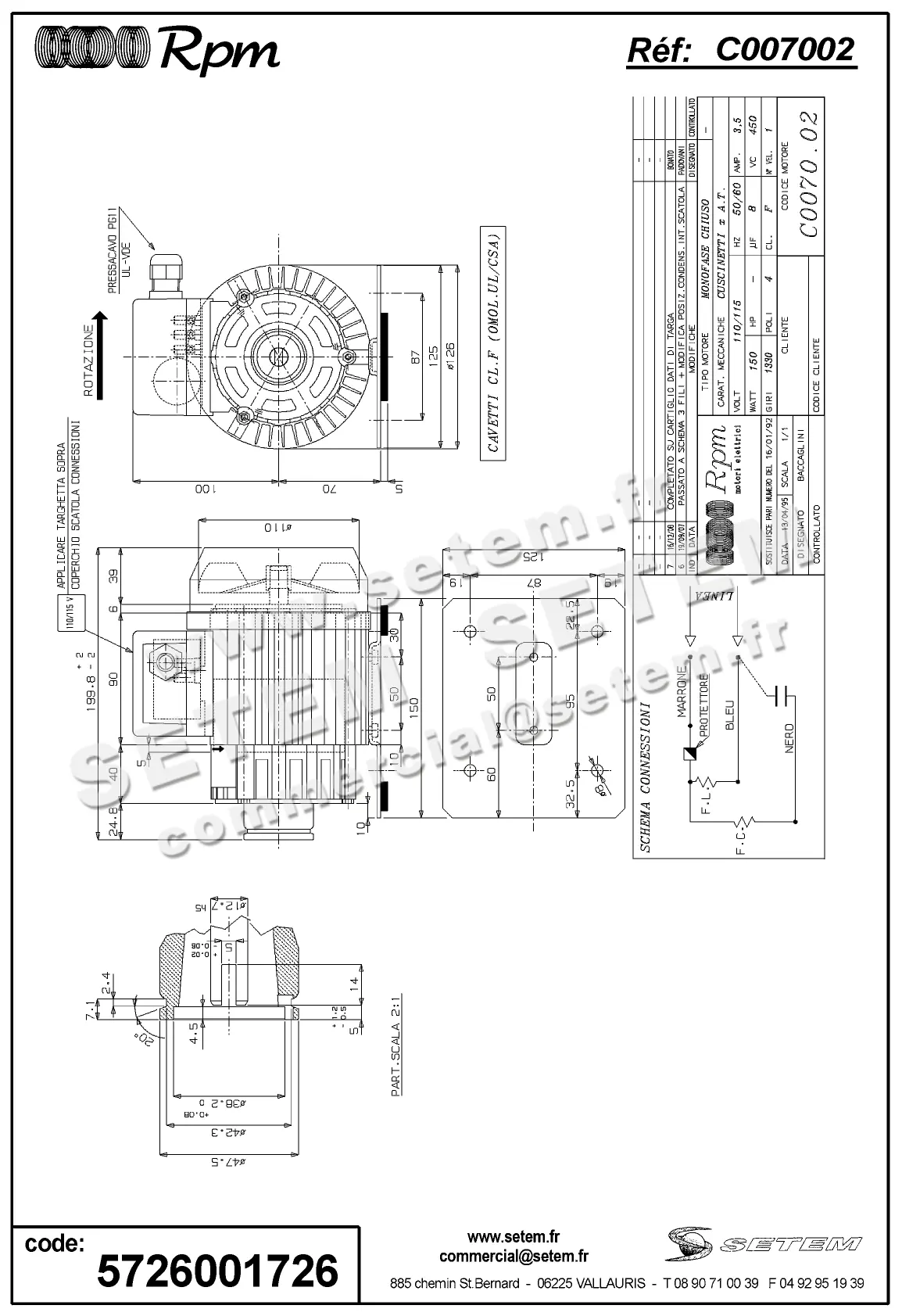 5726001726-MOTEUR RPM C007002