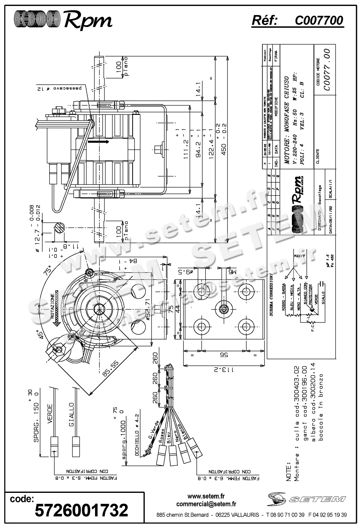 5726001732-MOTEUR RPM C007700
