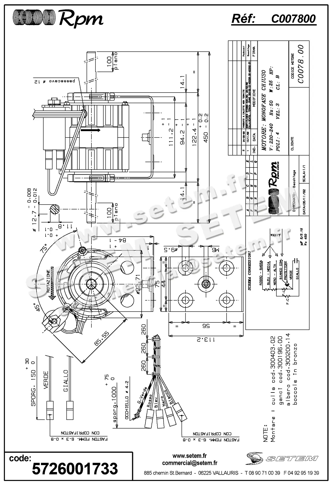 5726001733-MOTEUR RPM C007800