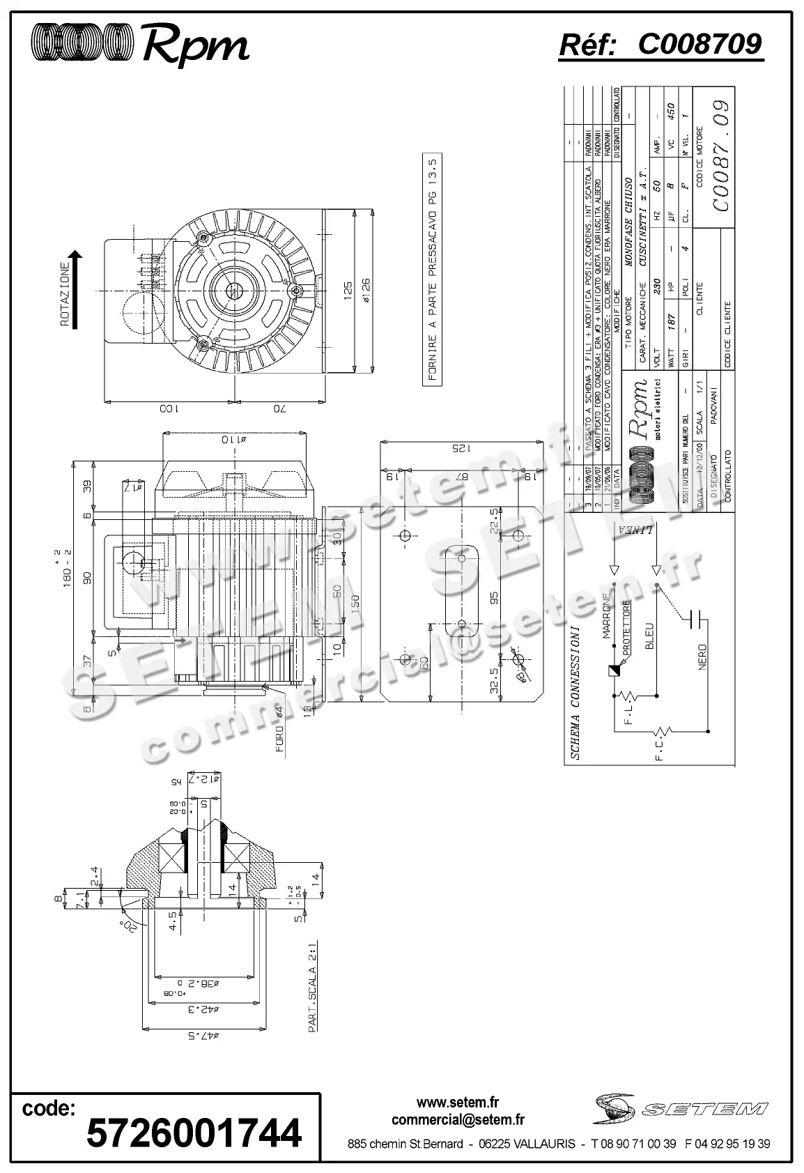 5726001744-MOTEUR RPM C008709