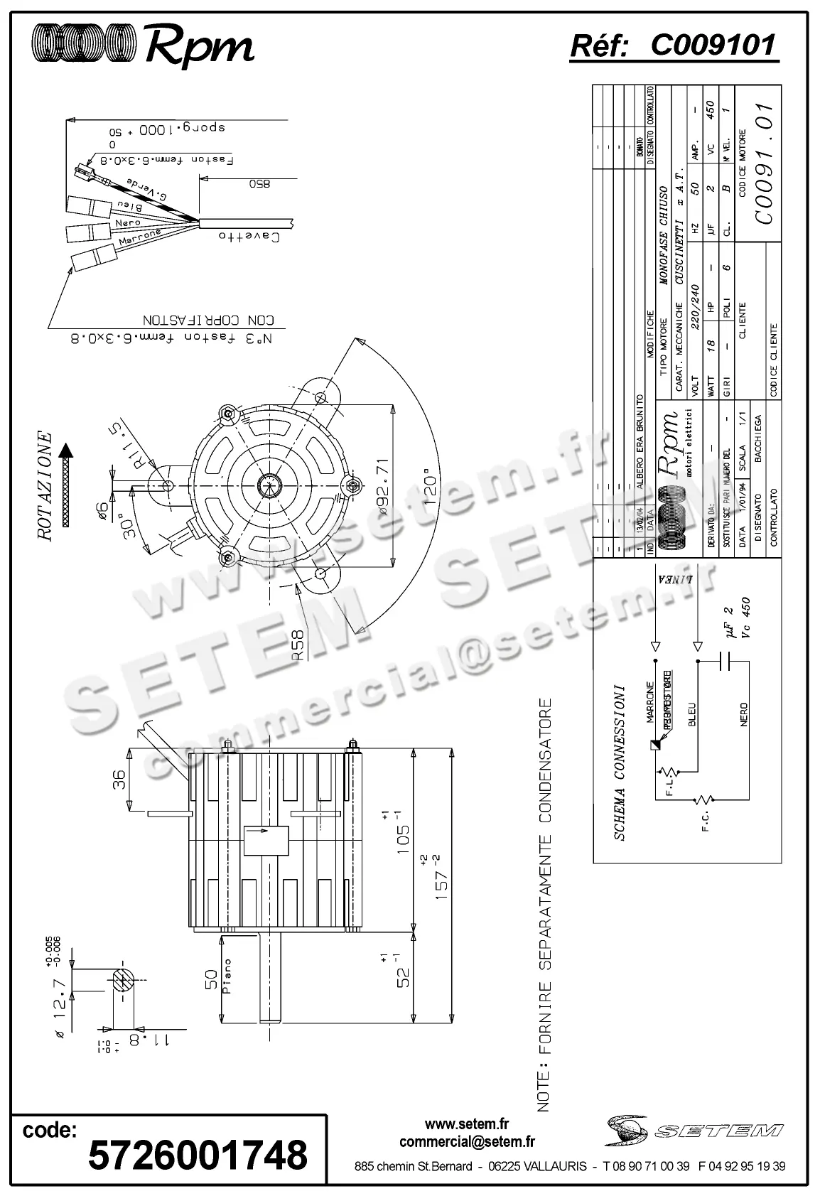 5726001748-MOTEUR RPM C009101