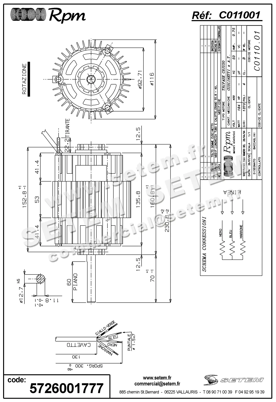 5726001777-MOTEUR RPM C011001