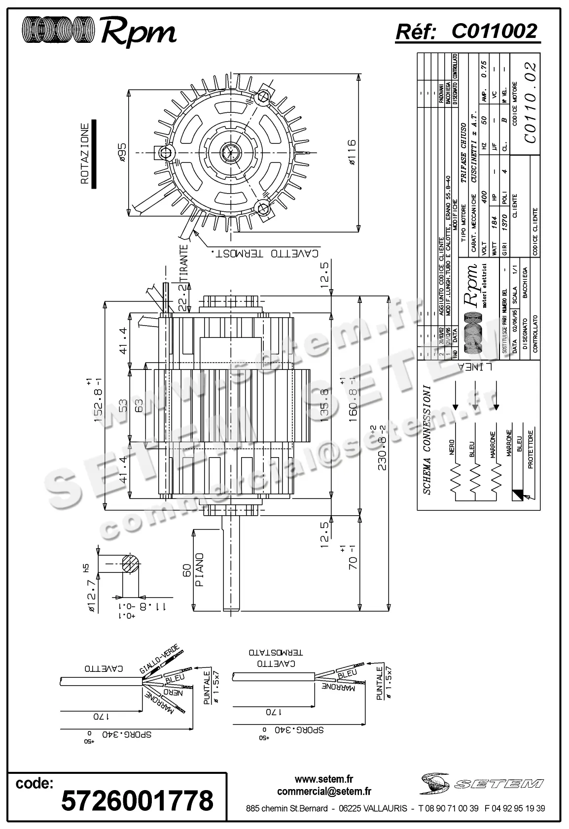 5726001778-MOTEUR RPM C011002