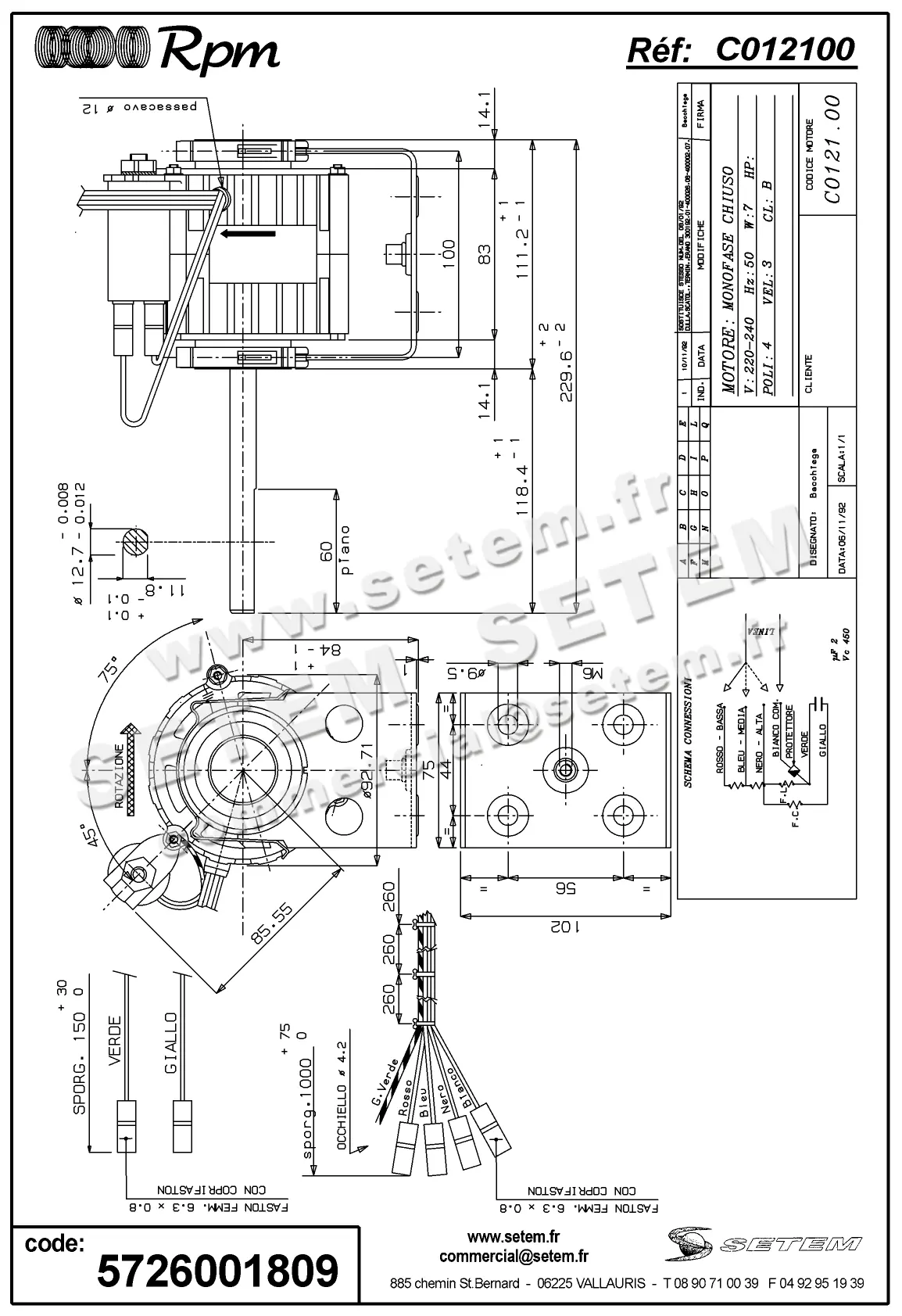 5726001809-MOTEUR RPM C012100