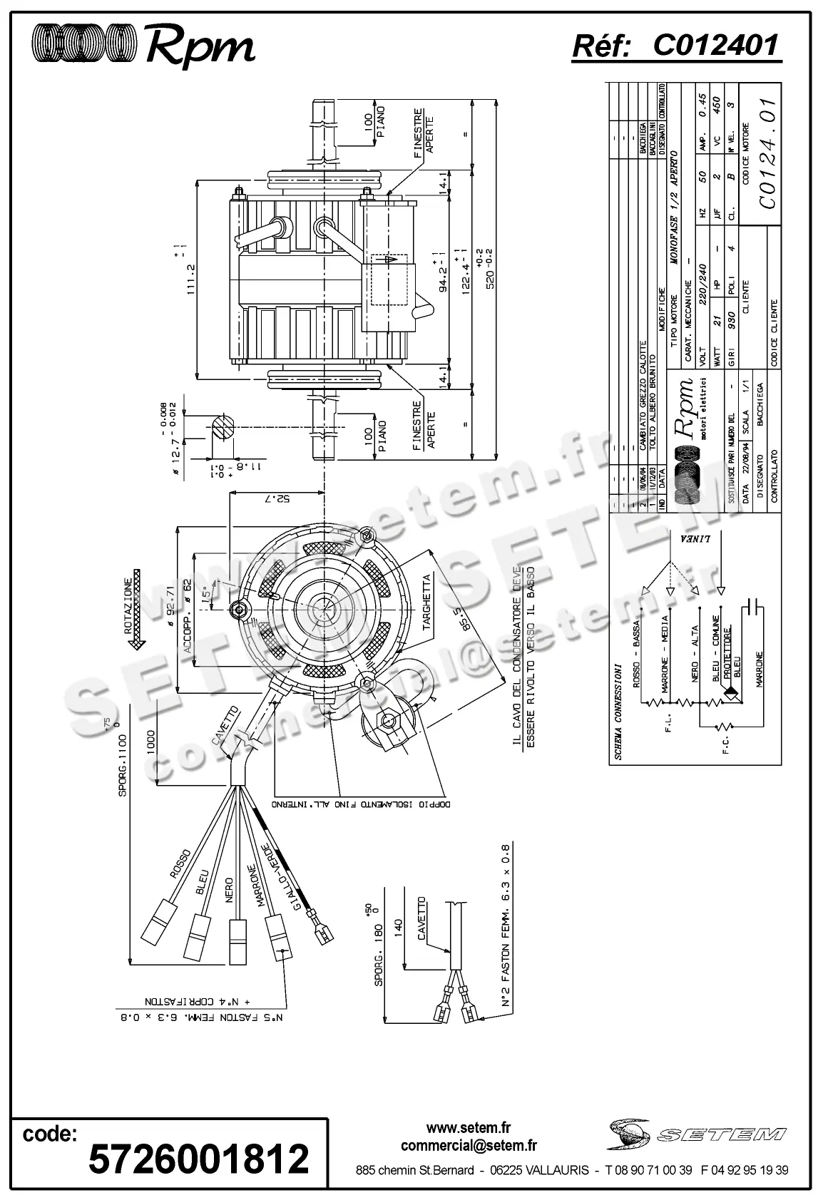 5726001812-MOTEUR RPM C012401