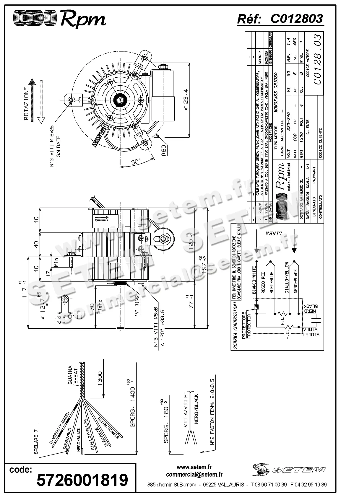 5726001819-MOTEUR RPM C012803
