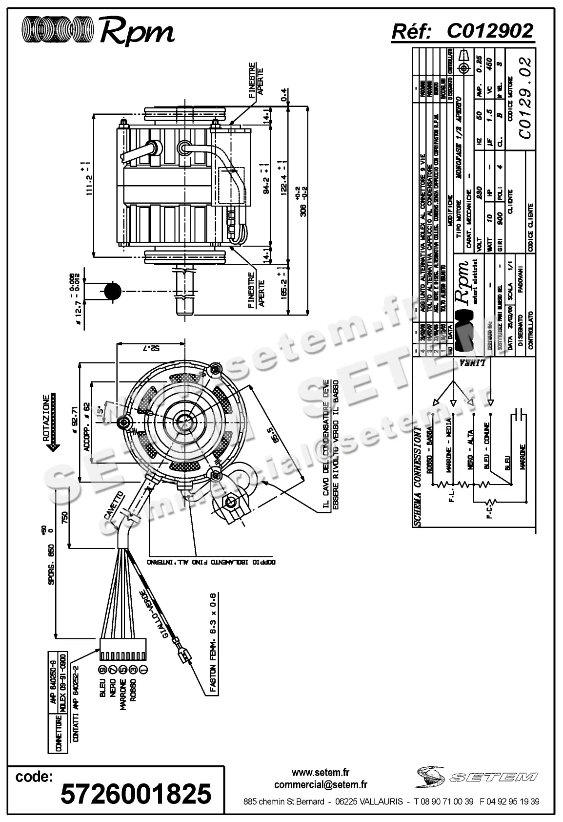 5726001825-MOTEUR RPM C012902
