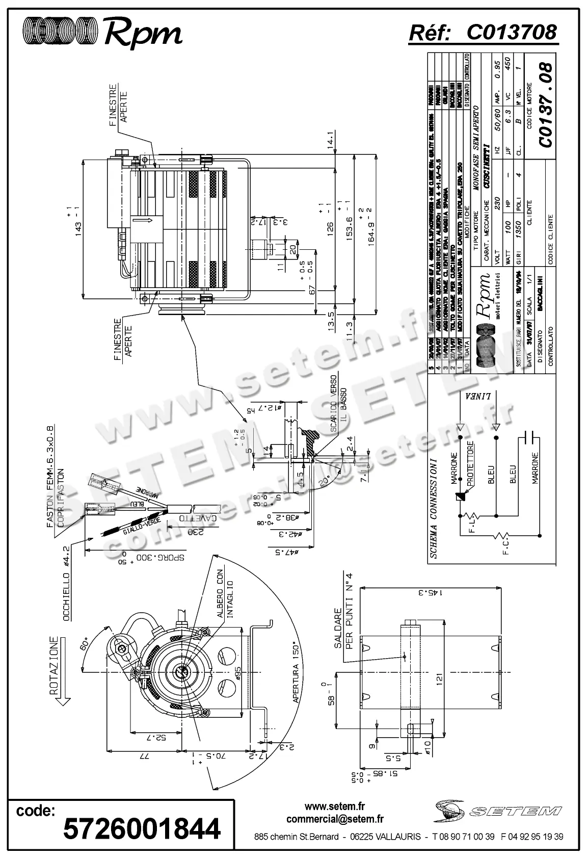5726001844-MOTEUR RPM C013708