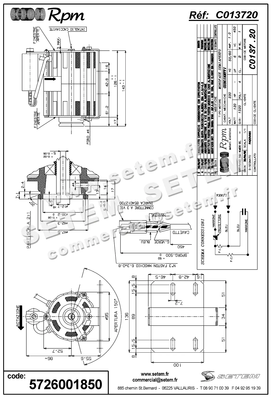 5726001850-MOTEUR RPM C013720