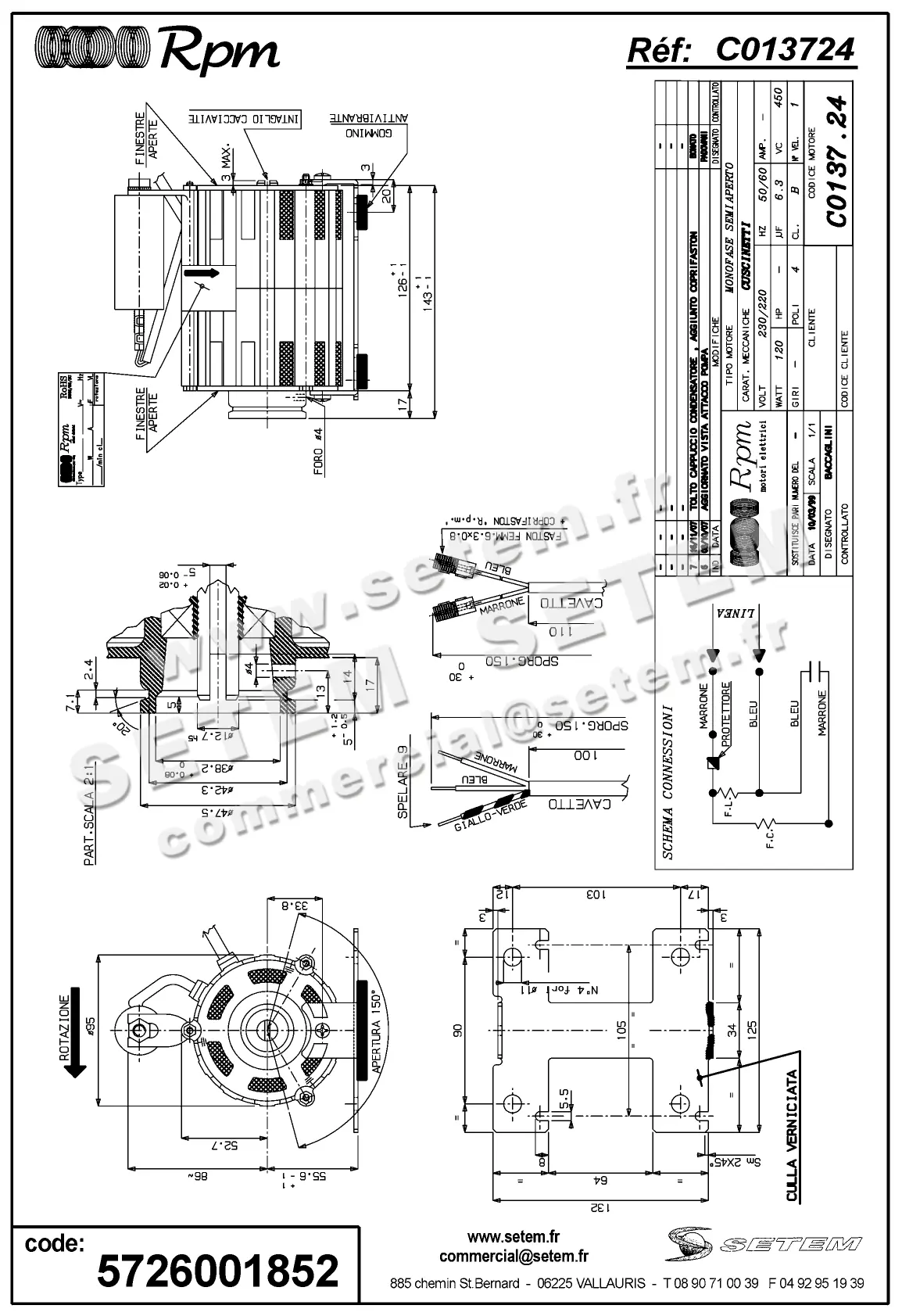 5726001852-MOTEUR RPM C013724