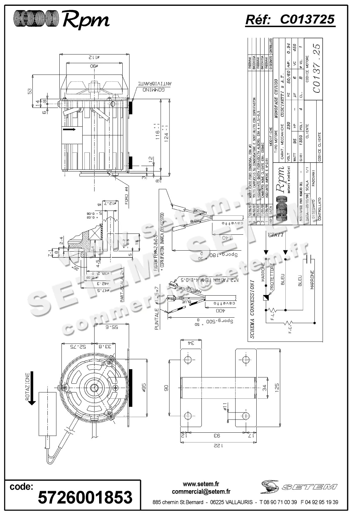 5726001853-MOTEUR RPM C013725