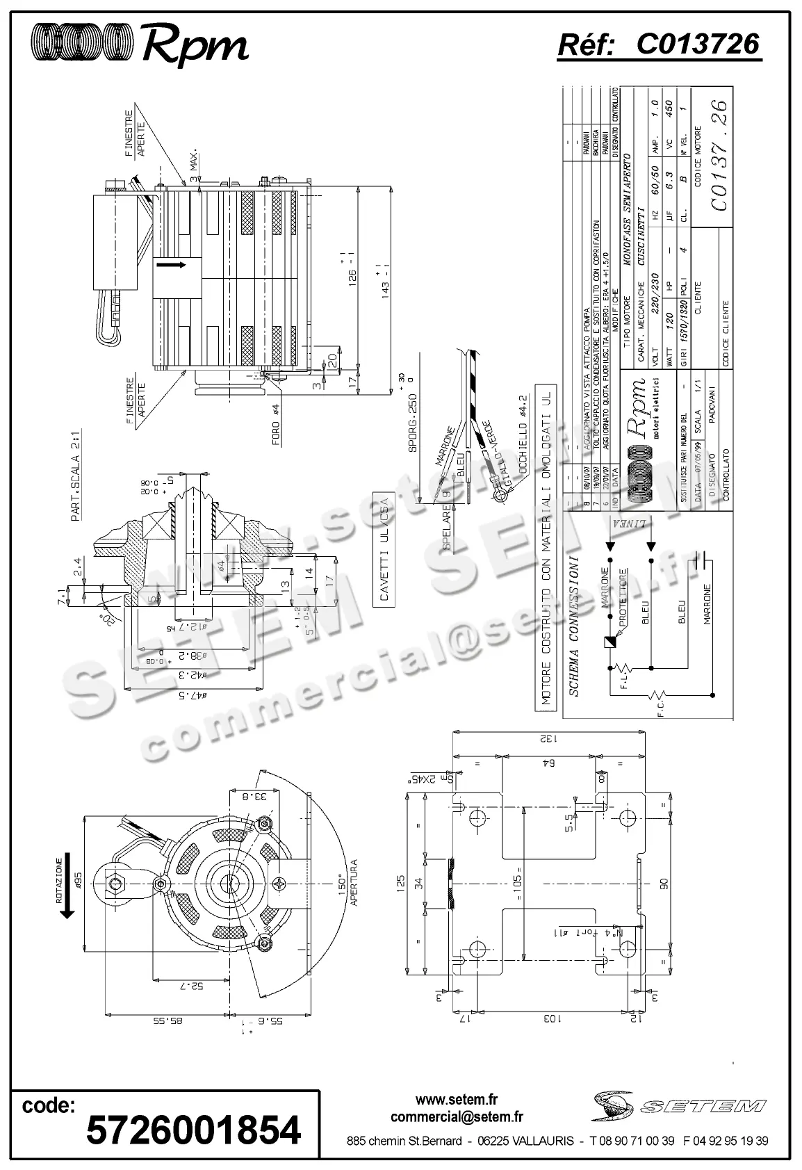5726001854-MOTEUR RPM C013726