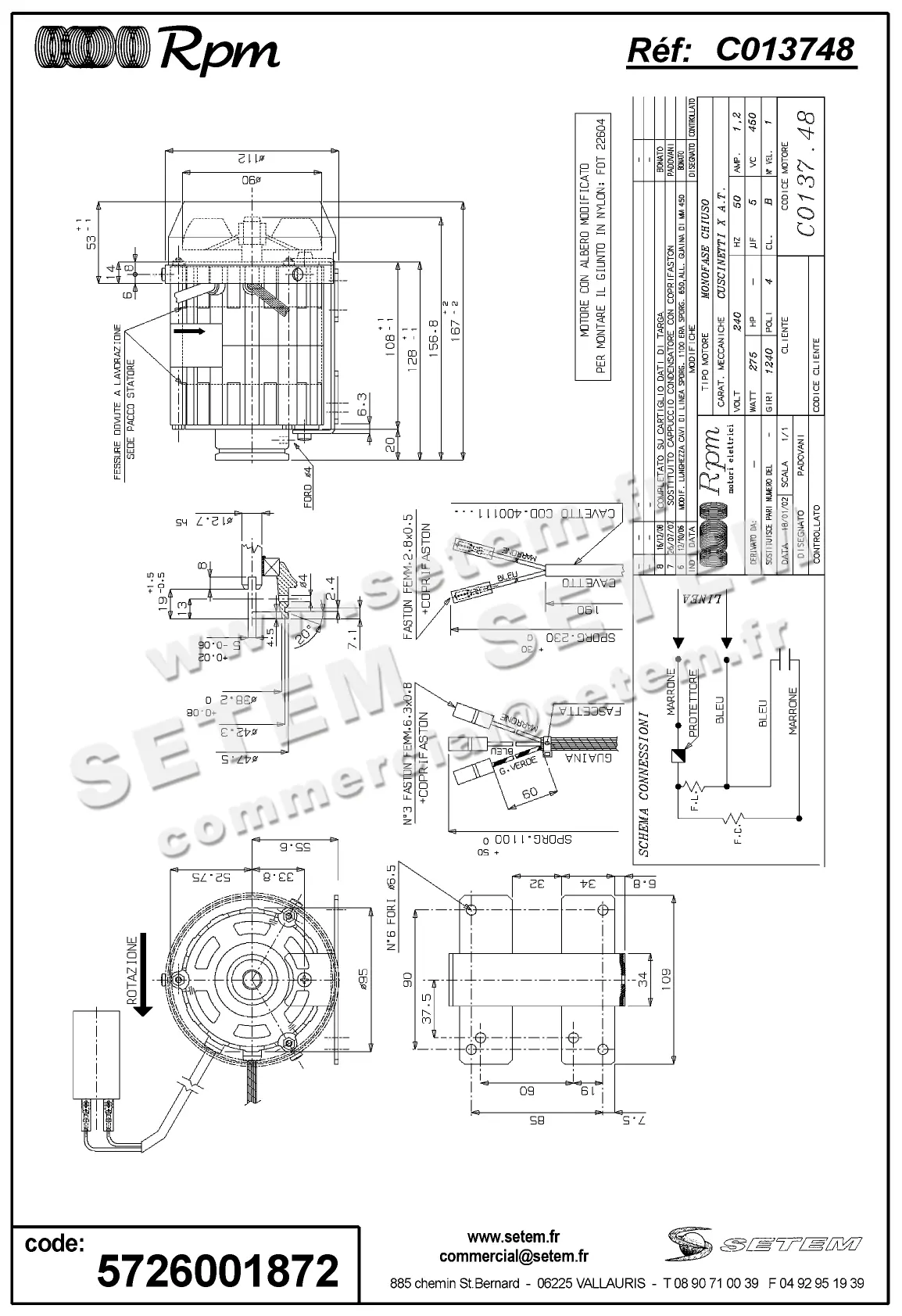 5726001872-MOTEUR RPM C013748