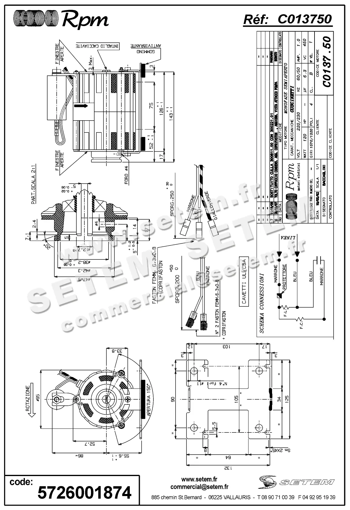 5726001874-MOTEUR RPM C013750