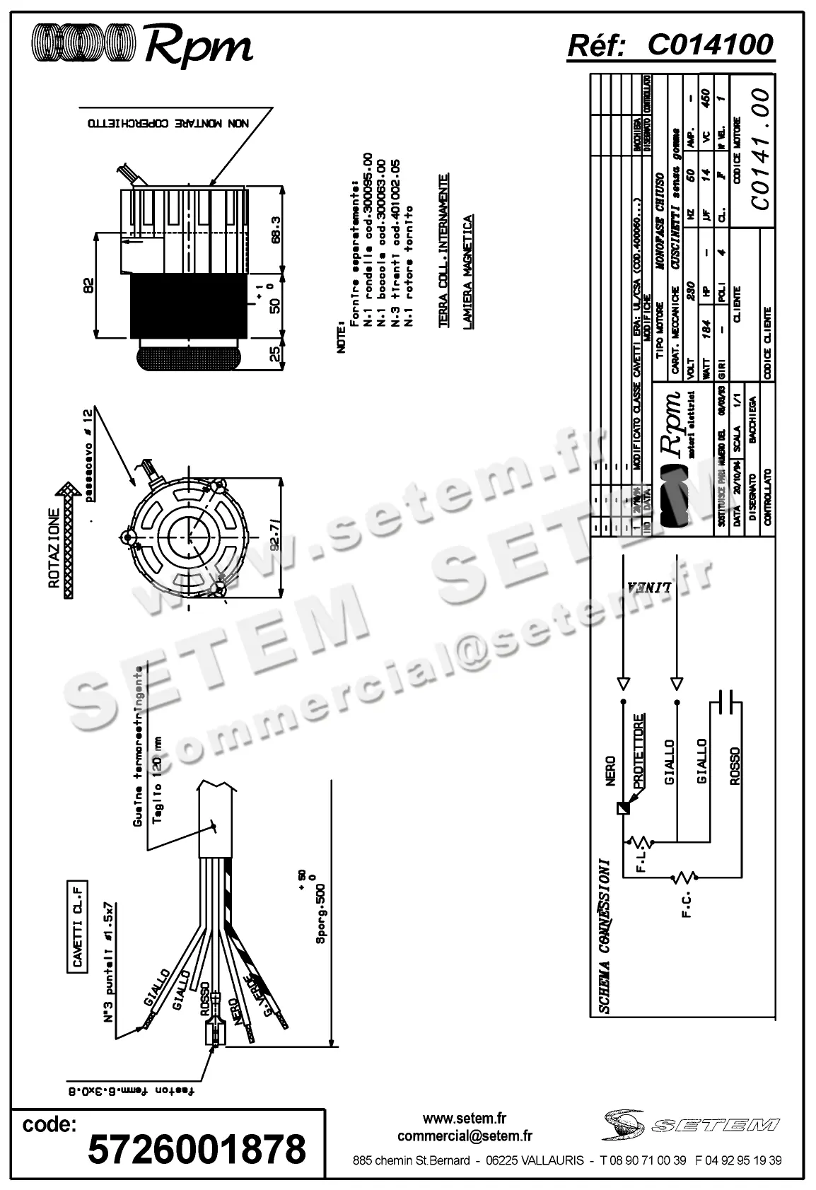 5726001878-MOTEUR RPM C014100