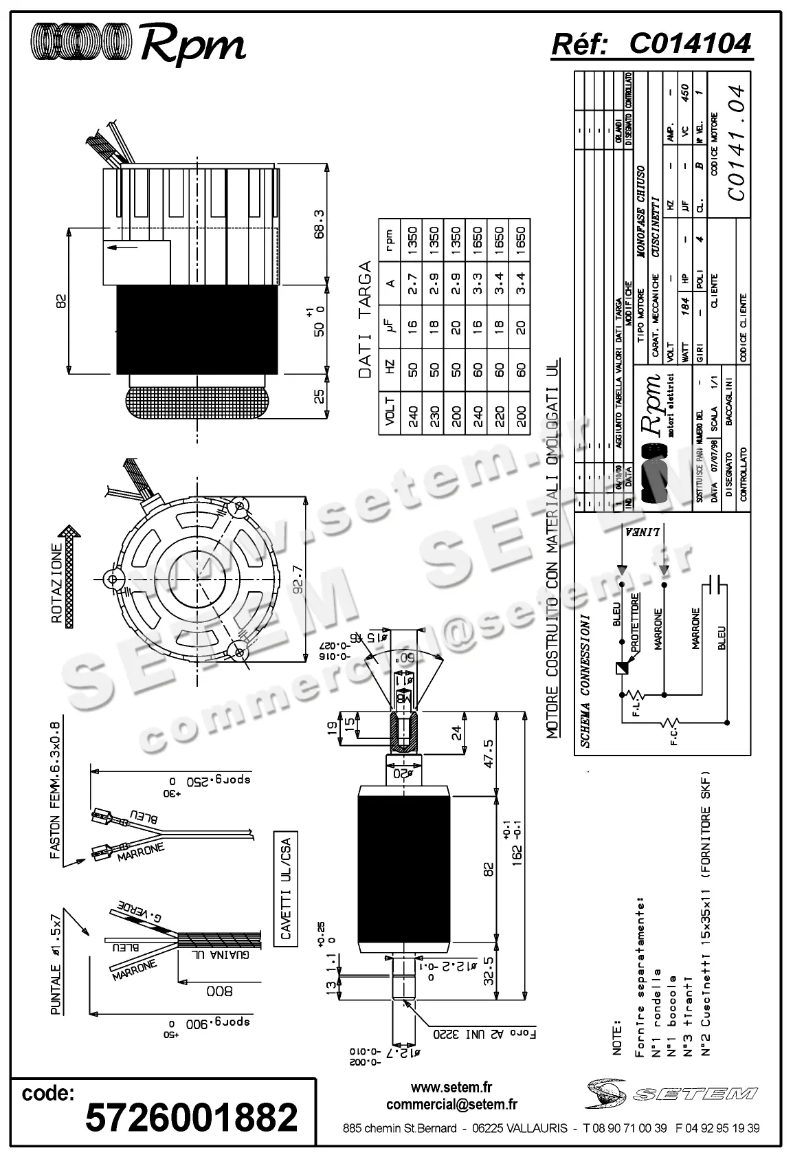5726001882-MOTEUR RPM C014104