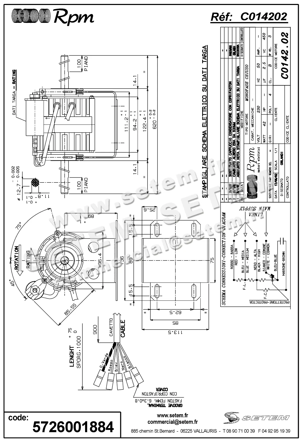 5726001884-MOTEUR RPM C014202