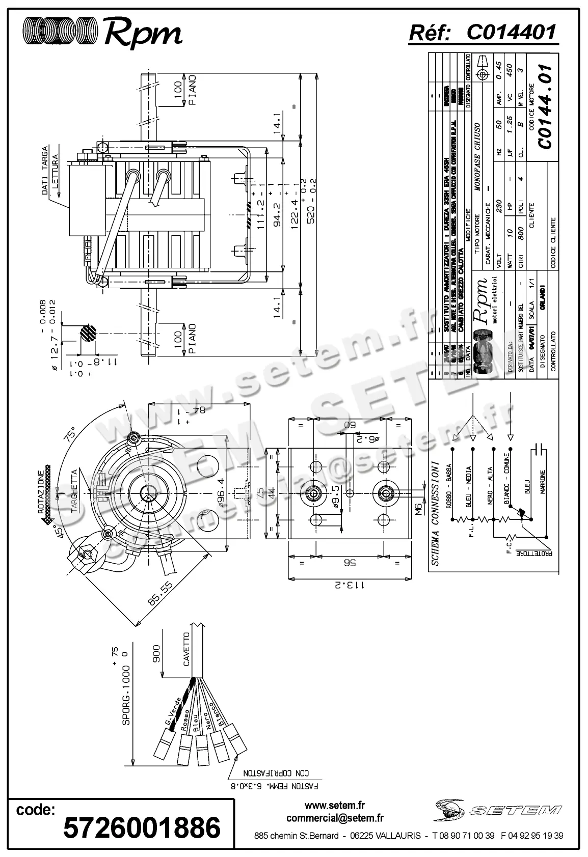 5726001886-MOTEUR RPM C014401