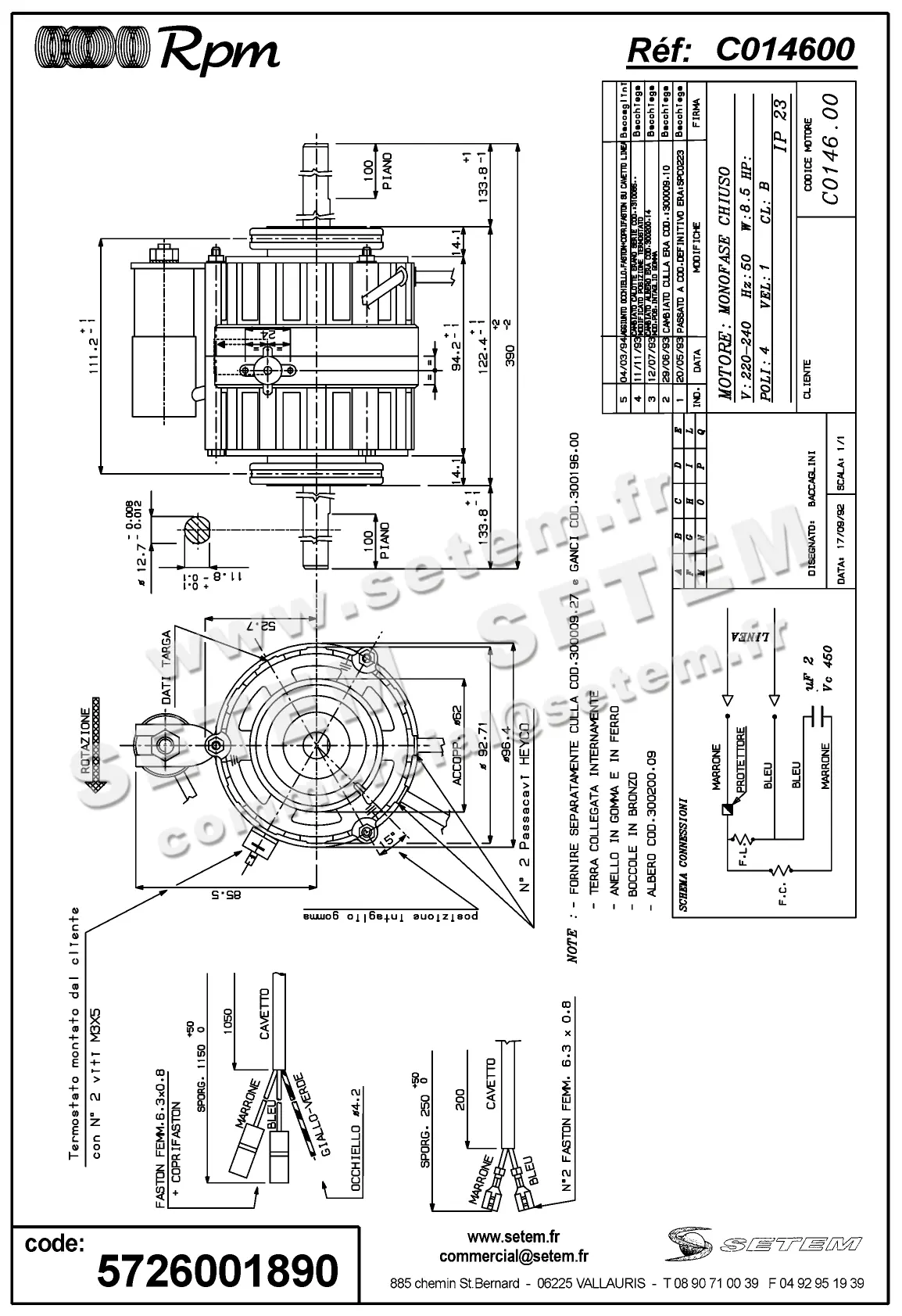 5726001890-MOTEUR RPM C014600