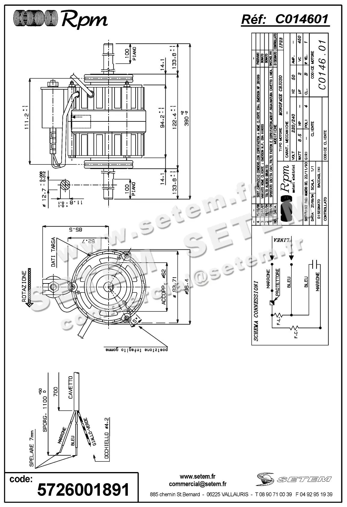 5726001891-MOTEUR RPM C014601
