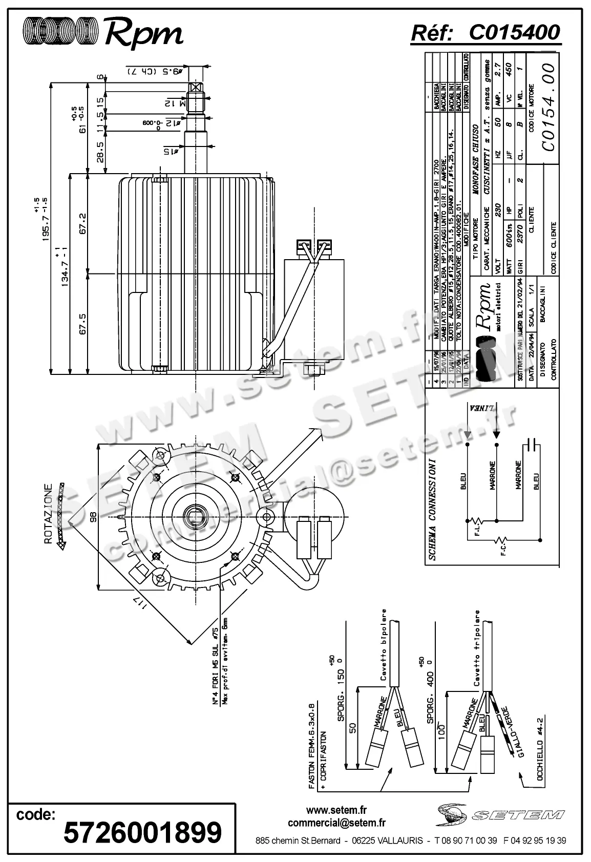 5726001899-MOTEUR RPM C015400