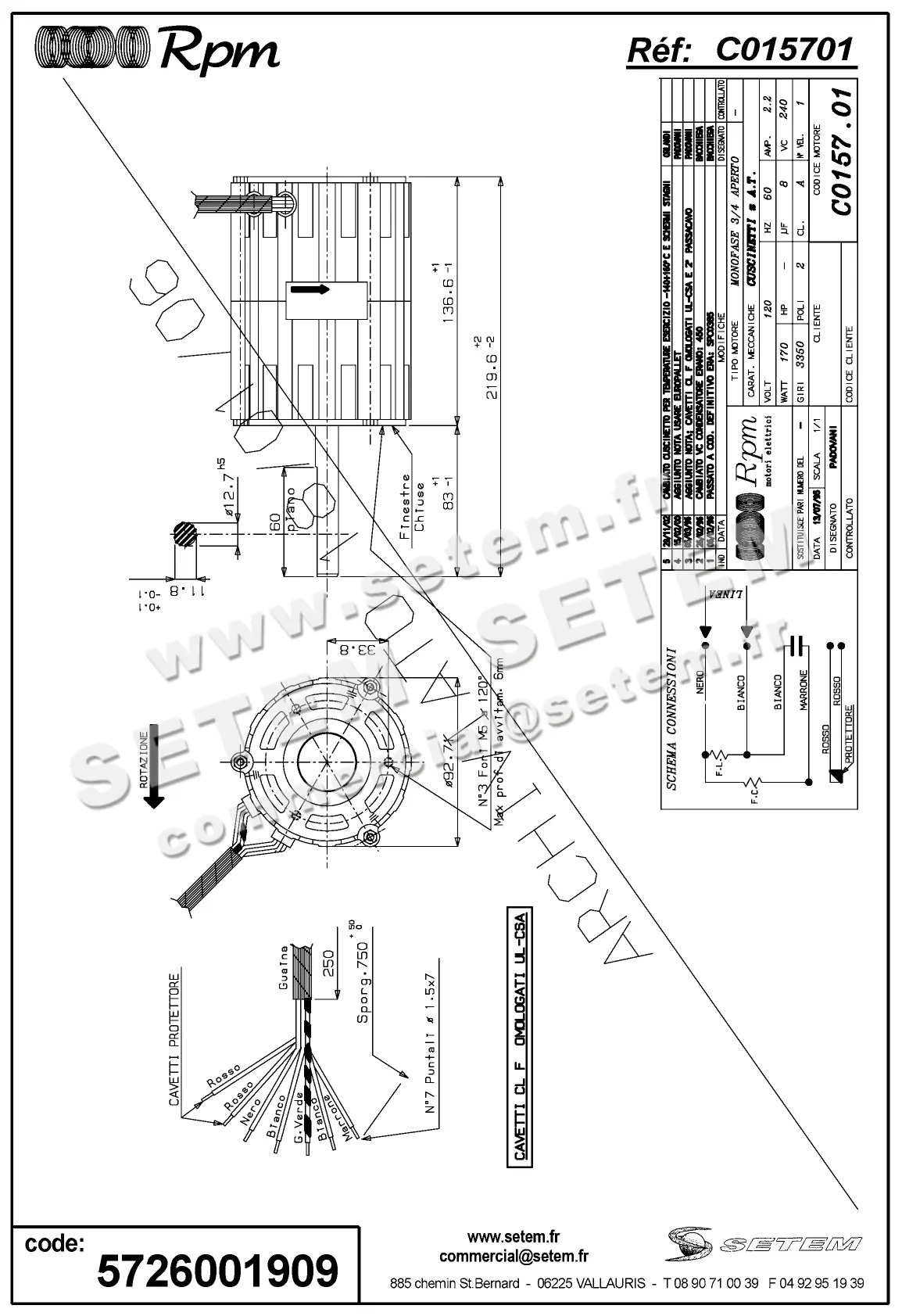 5726001909-MOTEUR RPM C015701