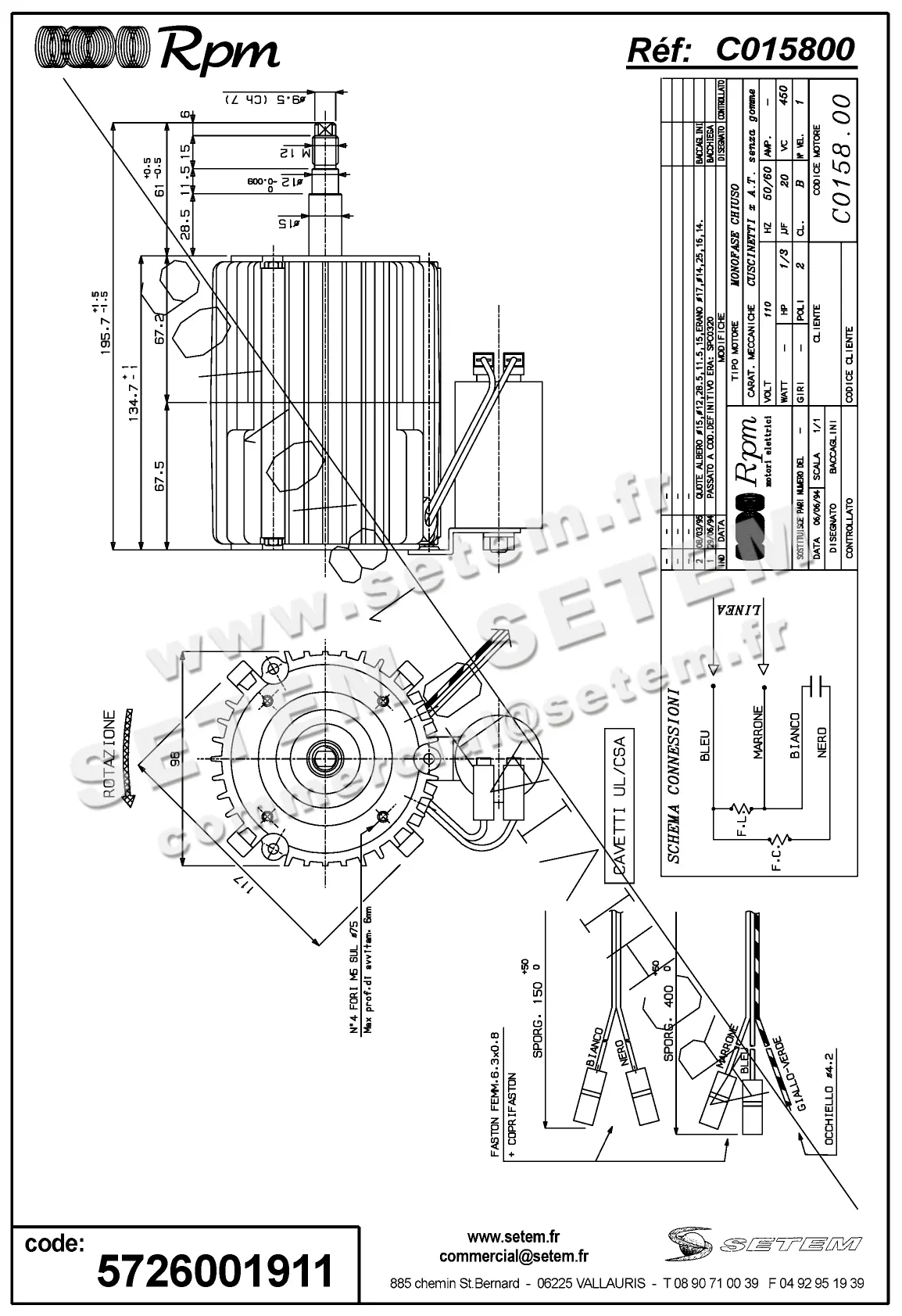 5726001911-MOTEUR RPM C015800