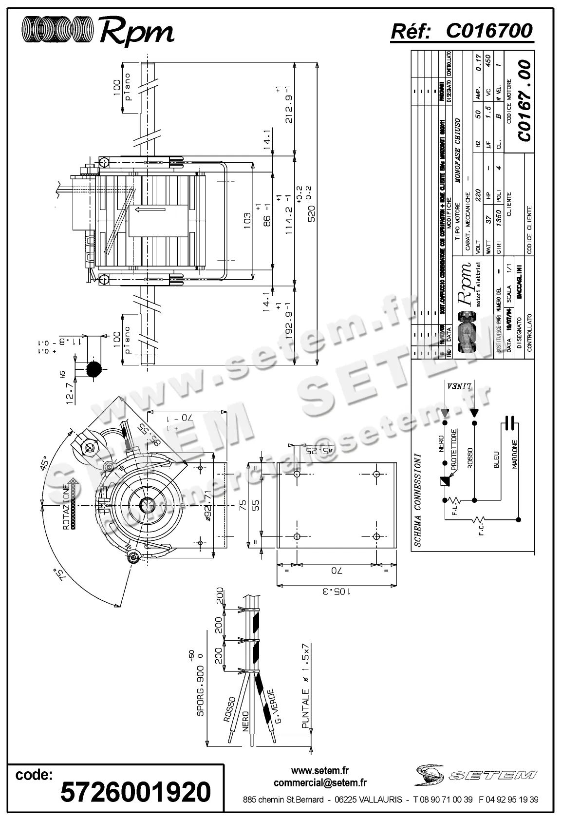 5726001920-MOTEUR RPM C016700