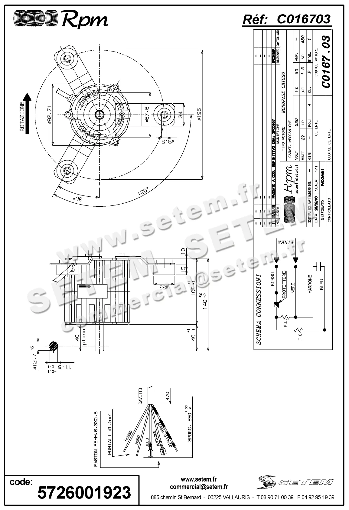 5726001923-MOTEUR RPM C016703