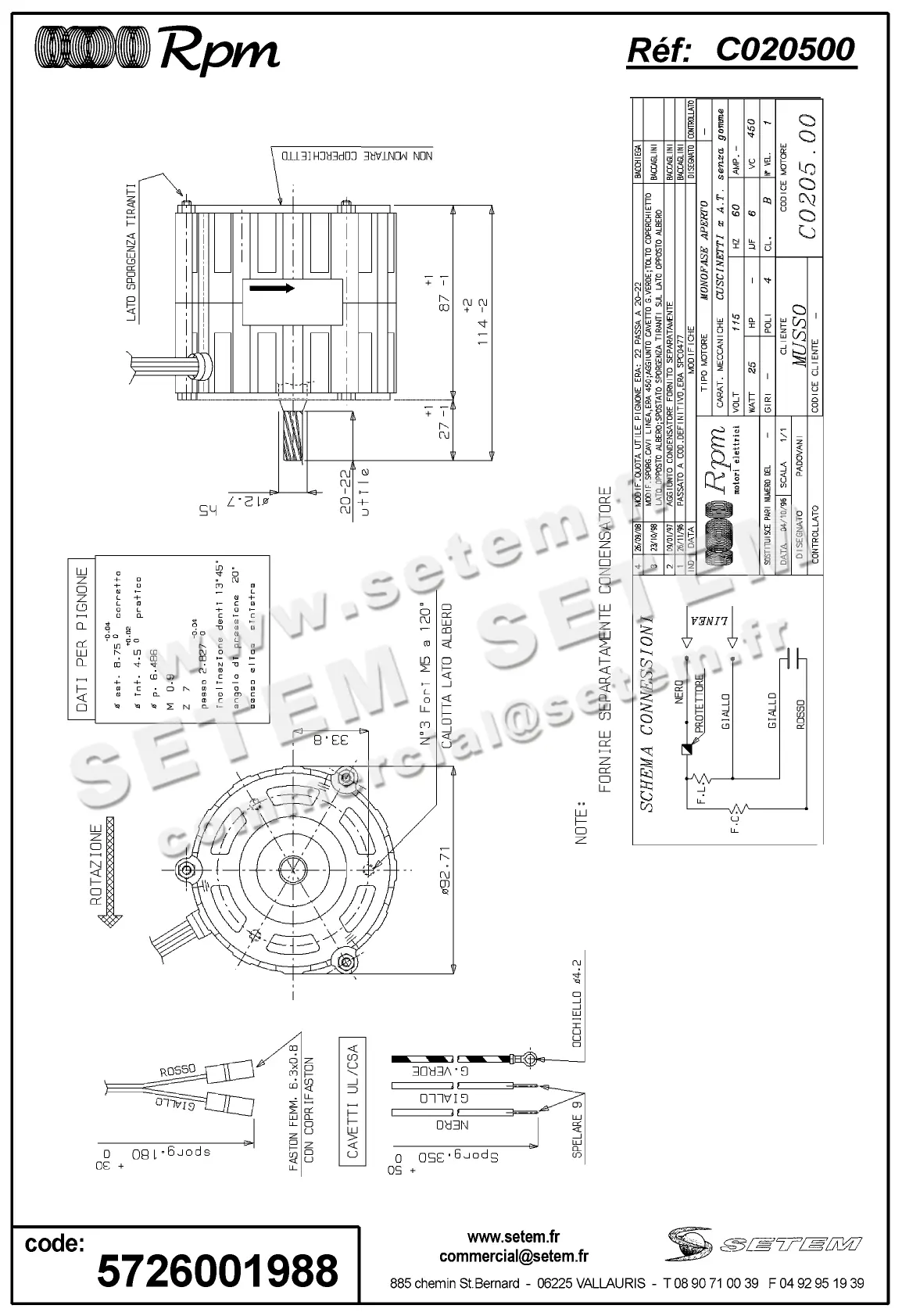 5726001988-MOTEUR RPM C020500