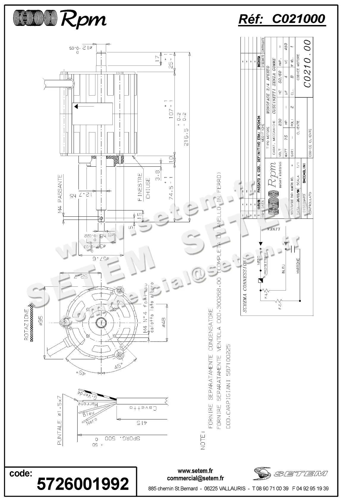 5726001992-MOTEUR RPM C021000