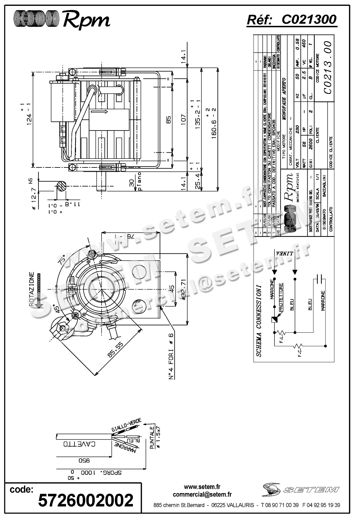 5726002002-MOTEUR RPM C021300