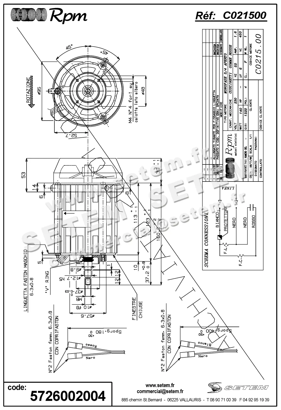 5726002004-MOTEUR RPM C021500