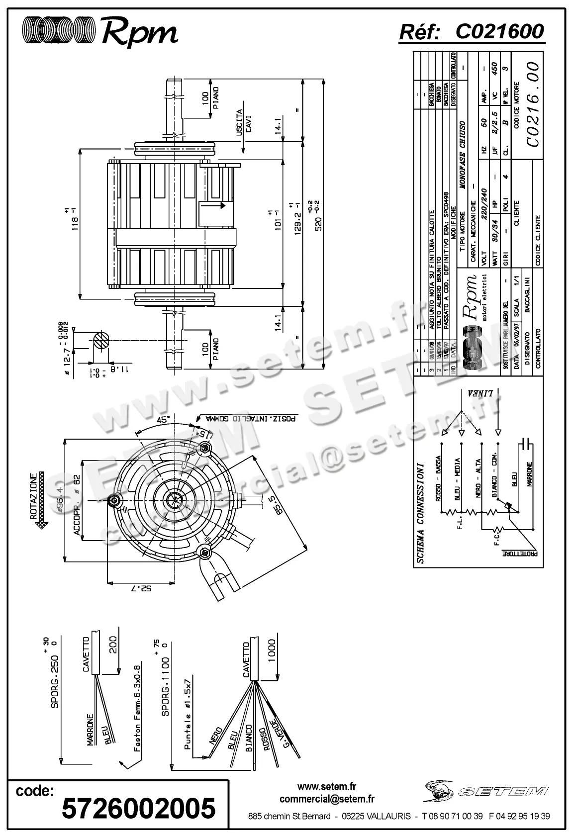 5726002005-MOTEUR RPM C021600