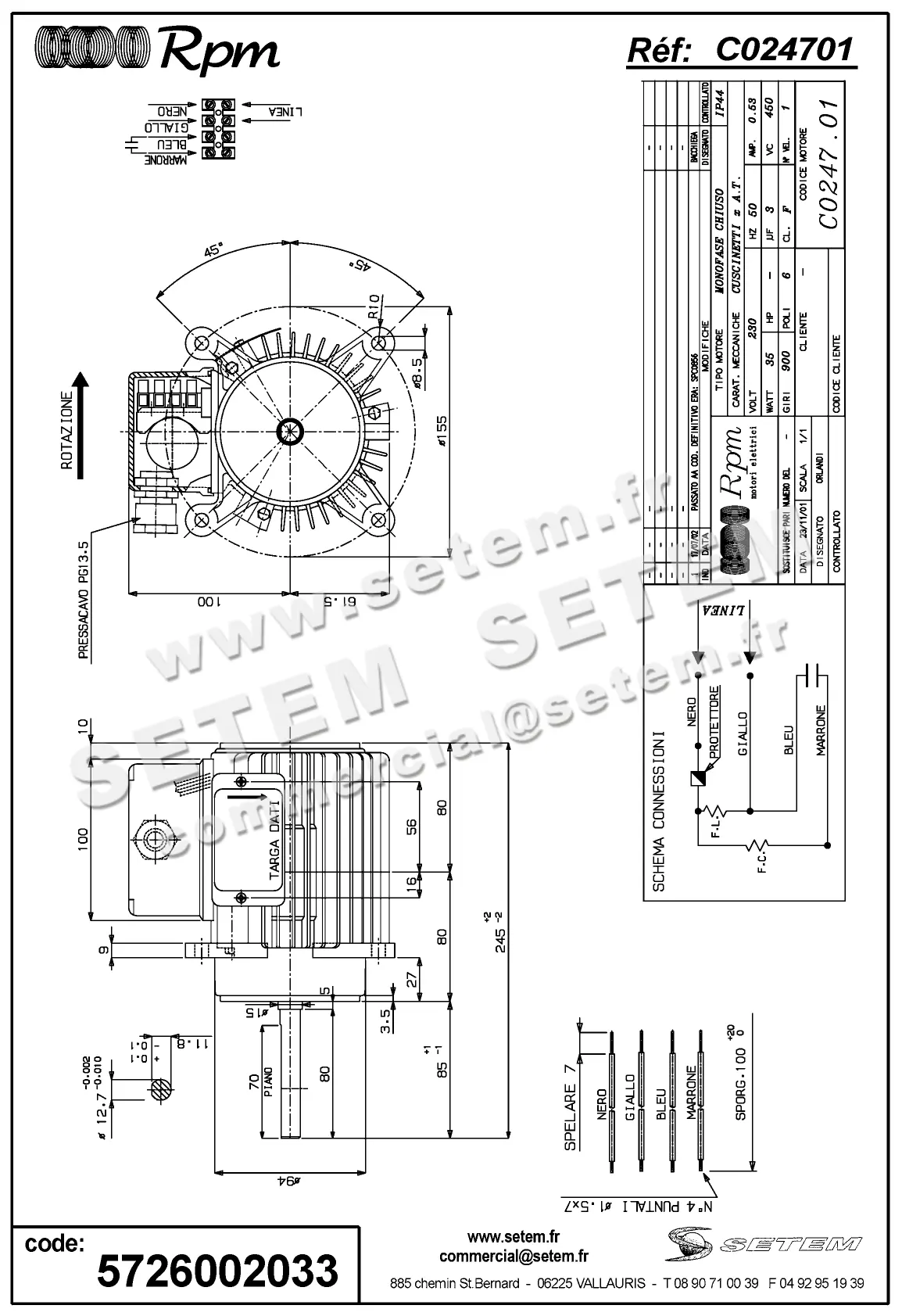 5726002033-MOTEUR RPM C024701