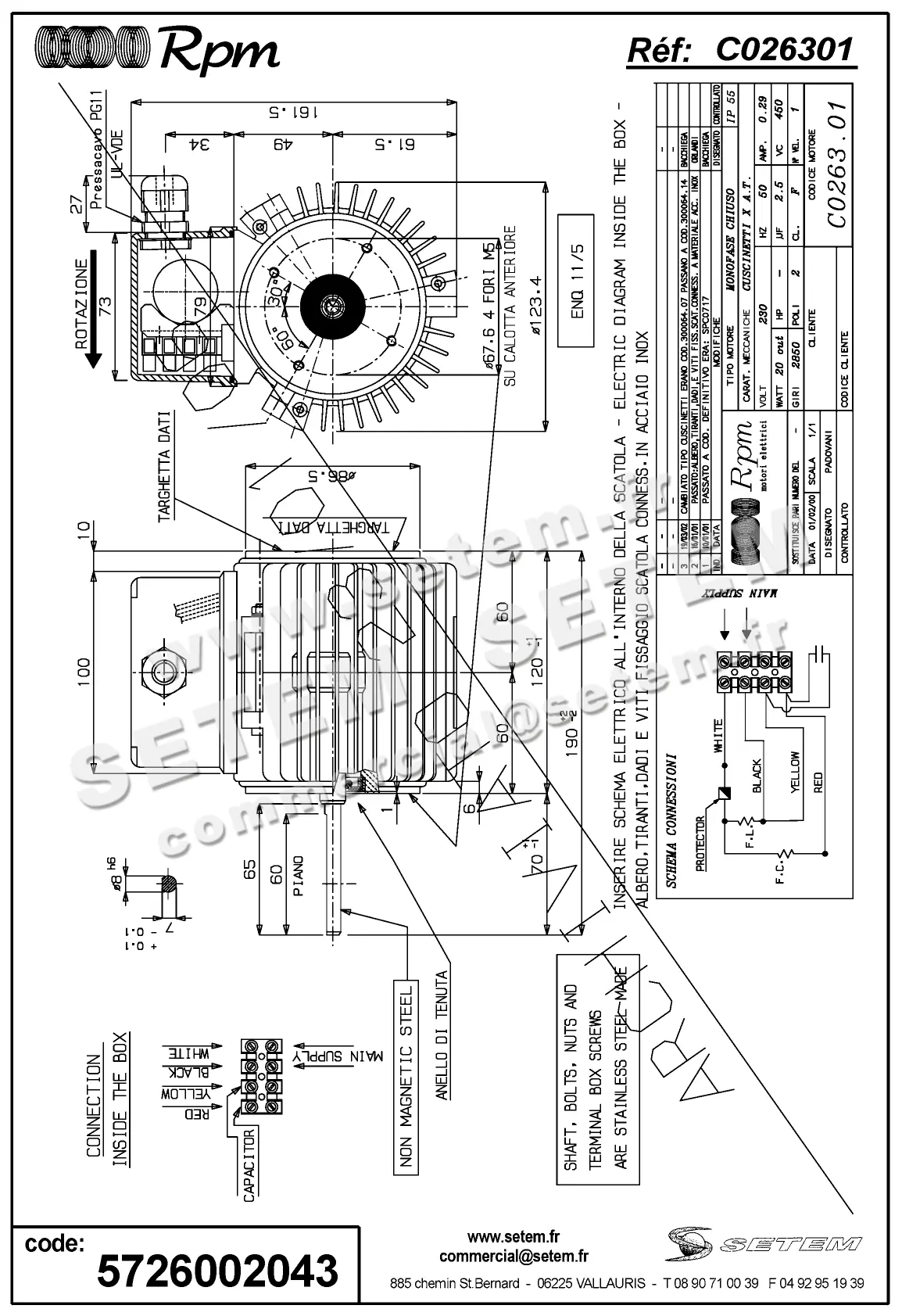 5726002043-MOTEUR RPM C026301