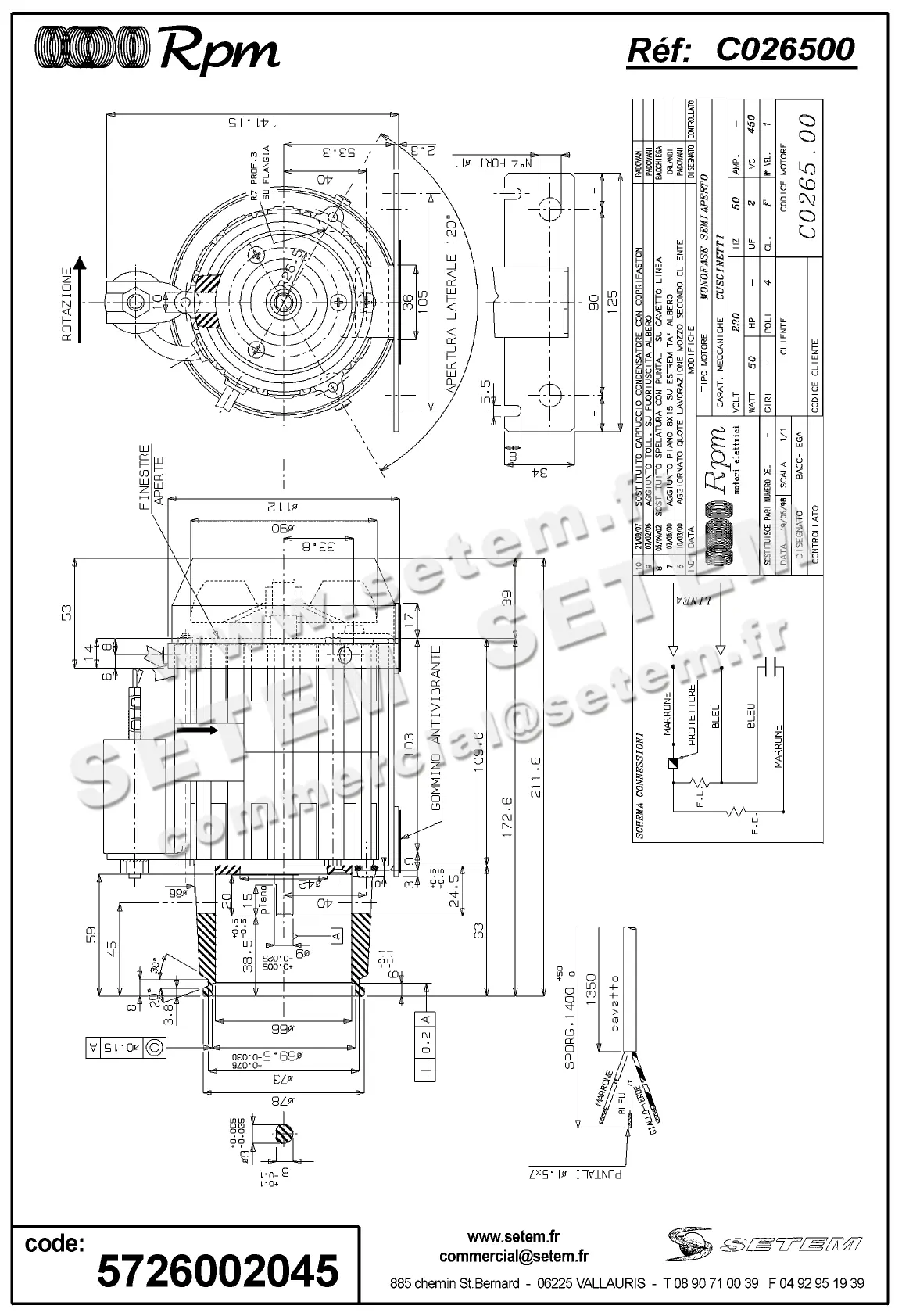 5726002045-MOTEUR RPM C026500
