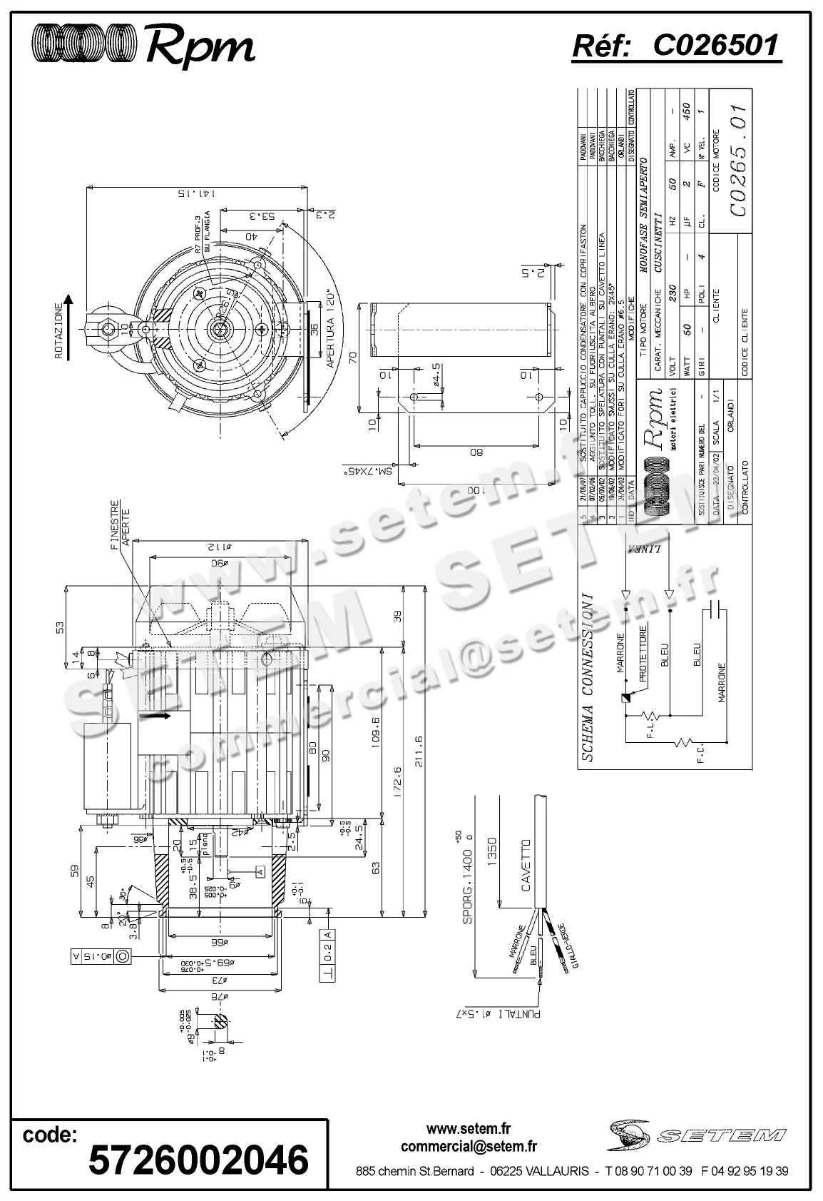 5726002046-MOTEUR RPM C026501