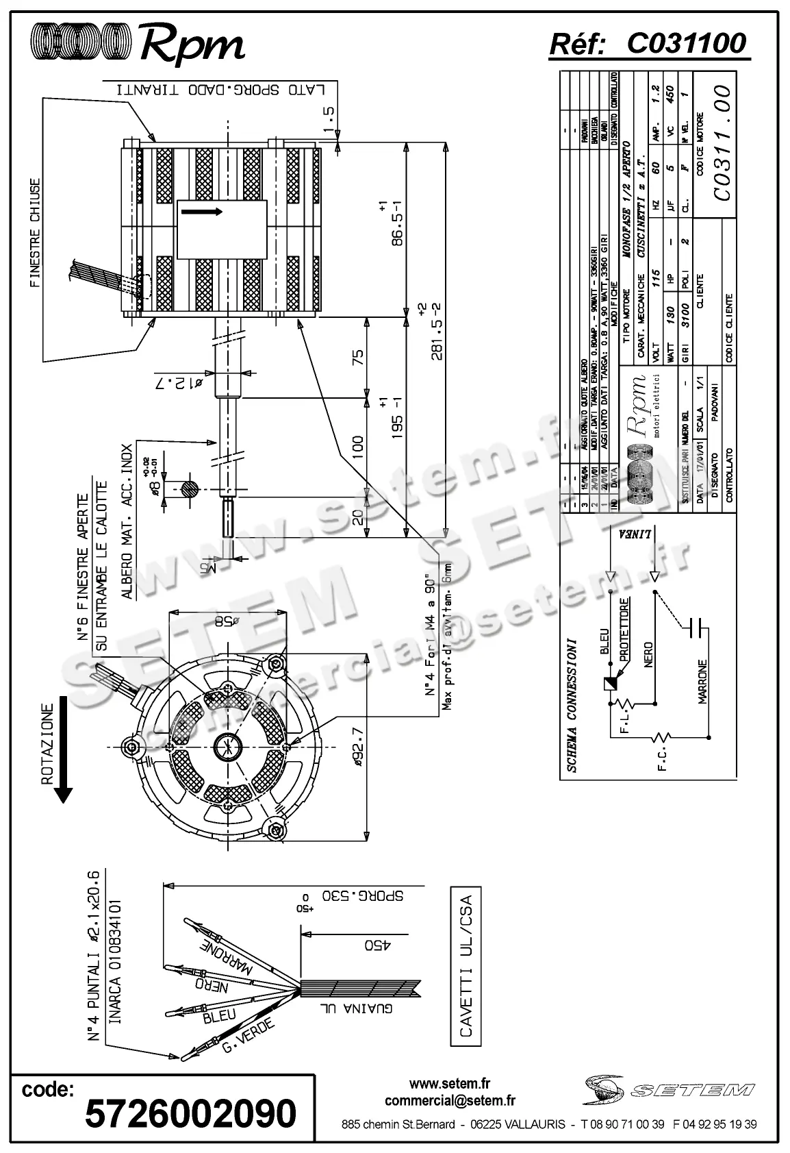 5726002090-MOTEUR RPM C031100