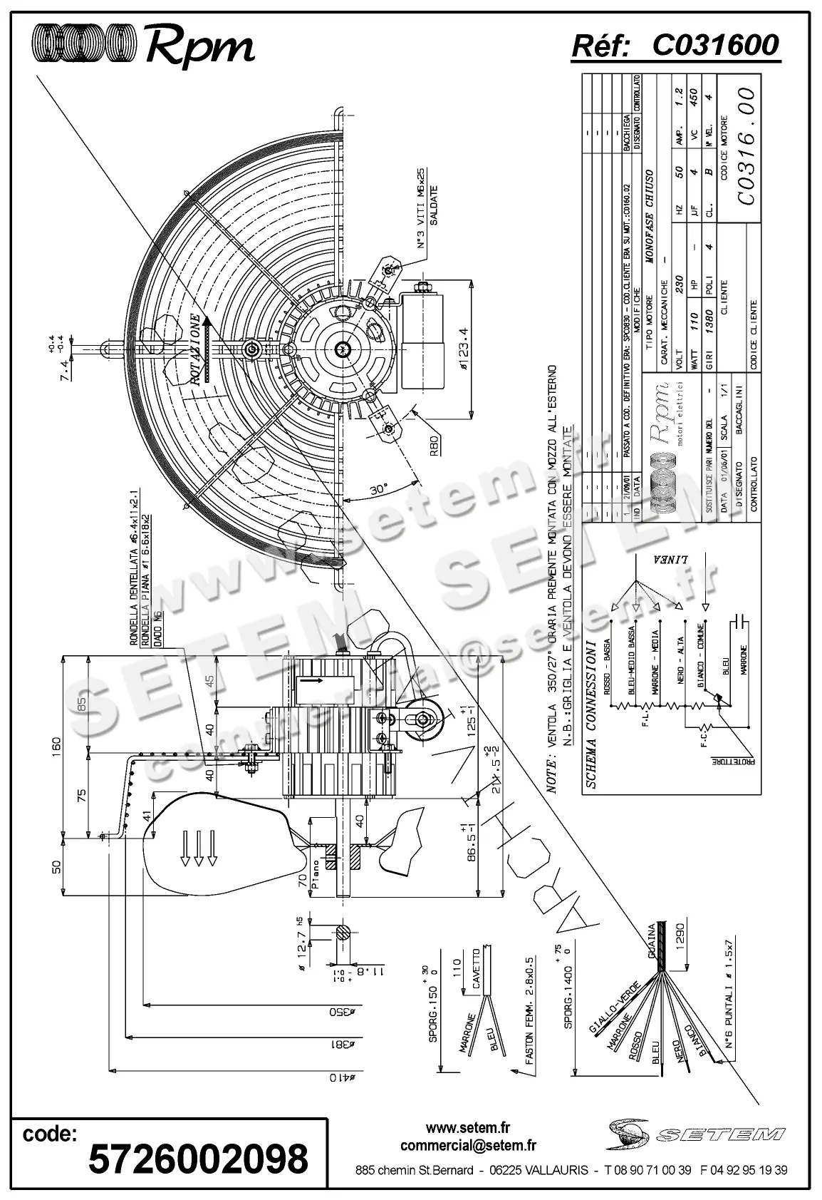 5726002098-MOTEUR RPM C031600