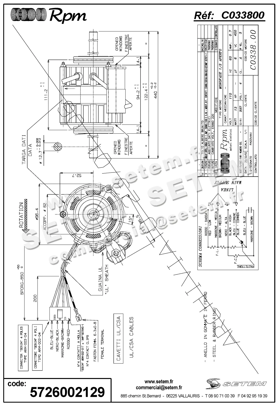 5726002129-MOTEUR RPM C033800