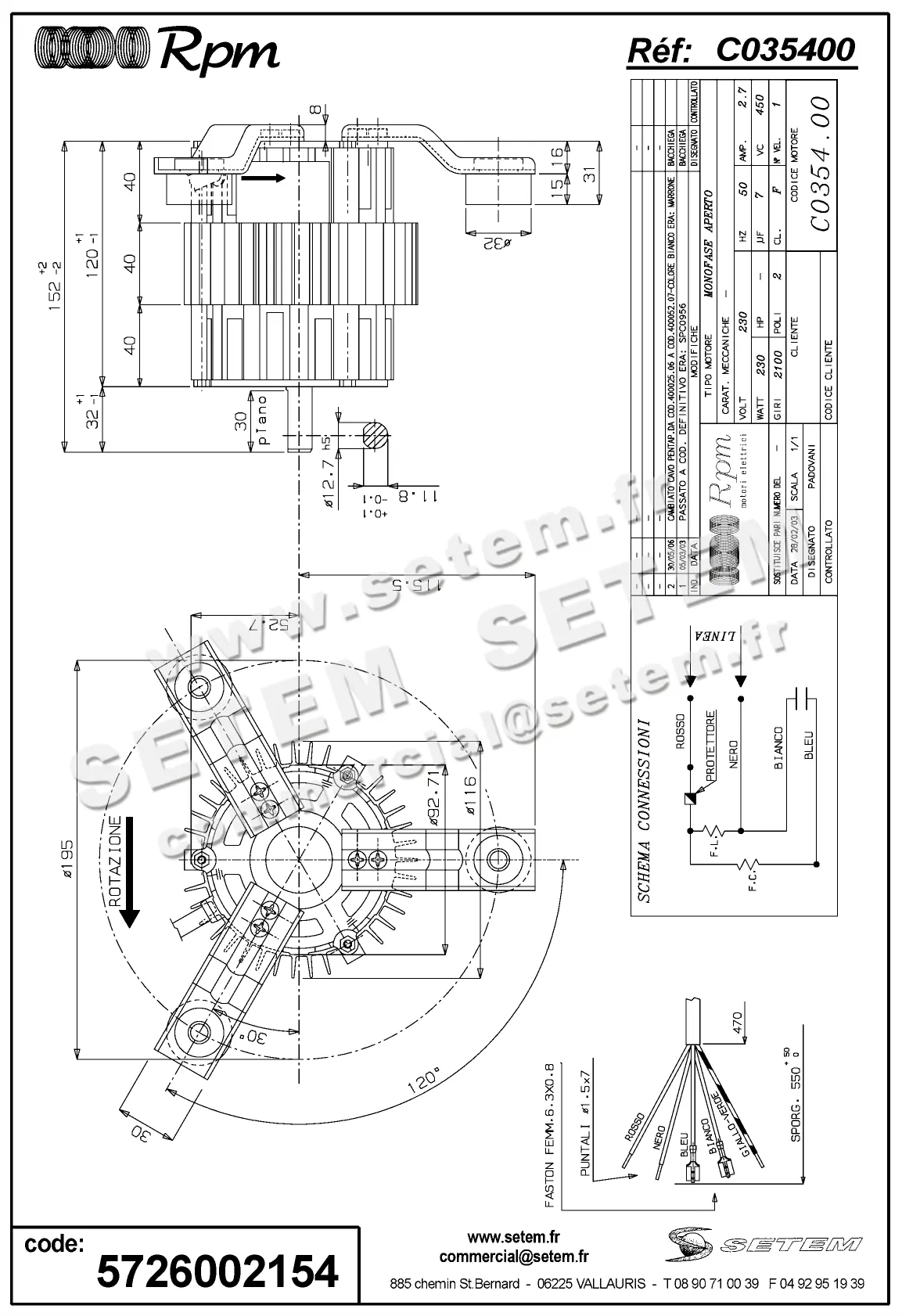 5726002154-MOTEUR RPM C035400