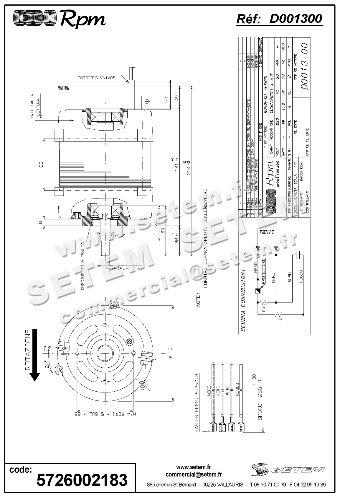 5726002183-MOTEUR RPM D001300
