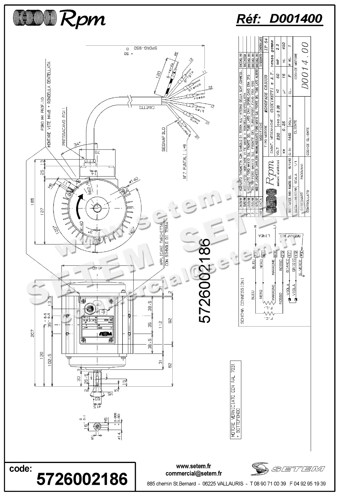 5726002186-MOTEUR RPM D001400