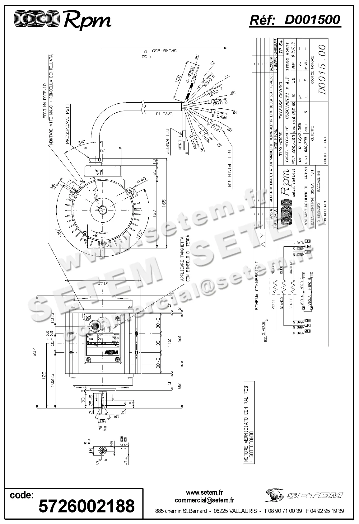 5726002188-MOTEUR RPM D001500