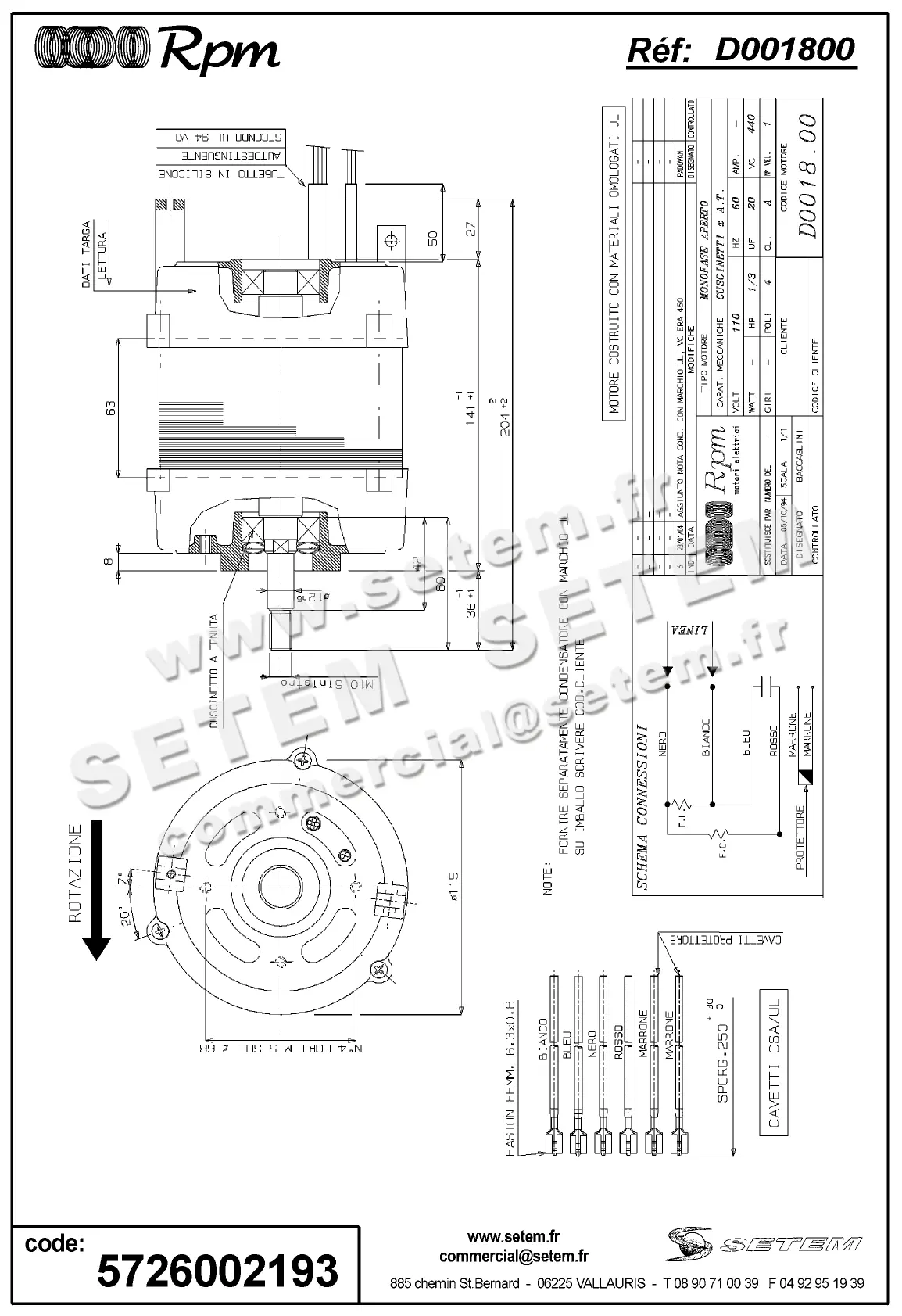 5726002196-MOTEUR RPM D001800